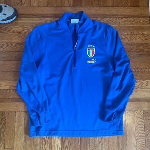 Vintage‎ Italia Puma Embroidered Quarter zip up